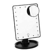 ADSE Specchio per Il Trucco Specchio per Il Trucco a LED con 22 luci a LED 180 °; Strumento cosmetico con ingrandimento 10X di Rotazione 29 Specchio da 17,5 cm