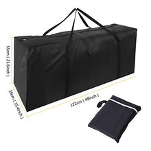 Herefun Borsa per Cuscini da Giardino 210D Oxford, Grande Borsa portaoggetti 122*39*55cm, Borsa di Stoccaggio Letto Lenzuola Cuscini Albero di Natale, Borsa Giardino con Maniglie Impermeabile