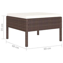 Festnight 6 pz Set Divano da Giardino, Salotto da Giardino con Cuscini, Divani Modulari da Esterno, Divano da Giardino, in Polyrattan Grigio