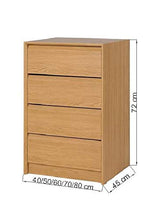 MUEBLECASA.COM Cassettiera montata, Rovere 50, Marrone