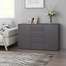 vidaXL Credenza Grigio Cemento 120x35,5x75 cm in Truciolato