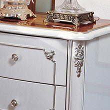 H-CAR Comodino Bianco con Armadio a 2 cassetti Comodino in Legno Contenitore con Gambe in Legno per Soggiorno, Camera da Letto, corridoio