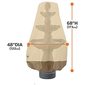 Fltaheroo Copertura per Fontana da Giardino Terrazza per Esterni Riutilizzabile Accessori nel Tessuto Oxford Copertura Protettiva per Statua