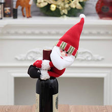 TOYANDONA Borsa per Vino di Natale 2 Pezzi Copertura per Bottiglia di Vino di Babbo Natale Pupazzo di Neve Sacchetti Regalo di Natale Hugger di Vino per Decorazioni per la tavola di Natale