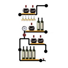 MoDi Wine Rack Retro Style Industriale Tubo di Acqua a Parete Vino Rack (L75 * W20 * H145CM)