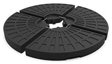 VOUNOT Base per Ombrellone da Giardino in Plastica, Riempibile con 52 Litri di Acqua o 100 kg di Sabbia, Nero