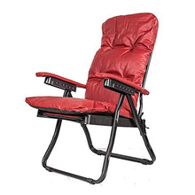 IlGruppone Sdraio INCLINABILE Ecopelle Sedia Poltrona Made in Italy Imbottita Giardino Interno Esterno Nera O Rossa