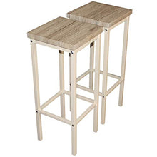 yelloo MOD. RICCIONE Rimini Set 2 SGABELLI Beige Alti 78 cm Bar Sgabelli Alti Sgabelli da Bar Sgabelli Bar Cucina