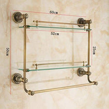 HYYDP Parete Porta Salviette Mensola per Bagno in Acciaio Inox Multi-Funzionale da Parete in Lega di Zinco montata su Parete Bagno