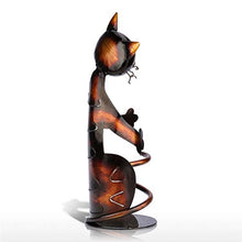 Design Penzoloni Statua Espositore Portabottiglie A Forma Di Gatto Scaffale Per Vino Figurine in Metallo Pratico Figurine Cremagliera Per Bottiglia Di Vino Office Home Decor Portabottiglie
