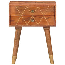 vidaXL Legno Massello di Mango Comodino Tavolino da Notte Armadietto per Letto Mobiletto per Camera da Letto Arredamento 40x30x58 cm
