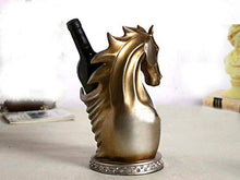 LOSAYM Statue Soprammobile Statuine Portabottiglie per Vino con Testa di Cavallo Astratta Scultura Ornamentale Portabottiglie per Vino Decorazioni per L'Artigianato