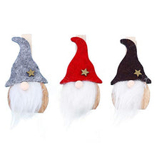 WINOMO 6Pcs Mollette Natalizie Spille di Carta in Legno Foto Mollette Pin Foto Clip per Memo Foto Nota Nome Card