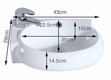 Eridanus Serie Orson, Lavabo di Ceramica Bianco Lusso Lavandino Lavello Lavamano Lavabo da Appoggio Tondo Ovale Rettangolare Quadrato Bacinella Lavandino Lavello per Bagno Casa Bidet Lavabo