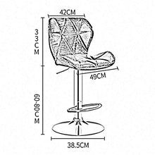 JUANxiao Sedia Sgabello da Bar Pu + Placcatura in Metallo Moderna e Semplice Confortevole e Resistente all'Acqua 360 & DEG; Sedia Pratica per la casa di Rotation Bar Cafe
