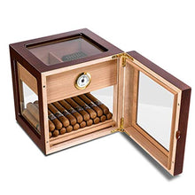 Gymqian Humidors Office Cigar Box Small Sigaro Transparent Light Box Sigaretta Piano Pittura per Gli Amici Regali da uomo/Braun / 24.5x24.5x24.5cm