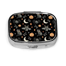 Scatola quadrata per pillole medicinali per feste di Halloween alla moda, organizer per pillole da viaggio, dispenser per vitamine e integratori
