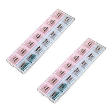 2pcs settimanale pillola scatola medicina tablet dispensatore organizzatore custodia di plastica