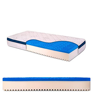 Materasso singolo memory gel 6 cm, alto 25 cm con bayscent neutralizer, Antimuffa, Ortopedico, 100% Made in Italy - Dolce Sonno 90 x 190 cm (singolo) - Presidio Medico Sanitario n.1392037/R
