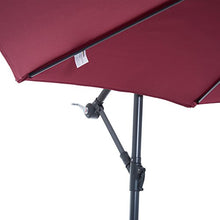 Outsunny Ombrellone Parasole Decentrato con Angolo Inclinabile da Giardino in Metallo, Poliestere Φ3×2.6m Rosso