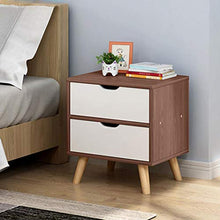 Yuanyan - Comodino a 2 ripiani, alla moda, con 2 cassetti, comodino, tavolino da caffè, per camera da letto, comodino e comodino a prova di umidità, per camera da letto, bagno, soggiorno