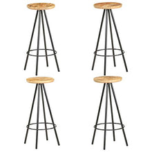 vidaXL - Sgabello da bar, 4 pezzi, legno di mango