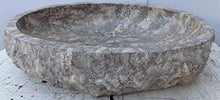 Marblechic - Lavandino in Marmo Grigio maculato Ovale cm 62x41x14 lavabo Stone bucciardato