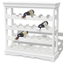 Cikonielf Portabottiglie a 4 livelli per 24 bottiglie, 70 x 22,5 x 70,5 cm, scaffale per bottiglie di vino, bianco