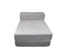 Futon Sedia Z Letto Singolo Letto Ospite Super Comfy Jumbo Cordoncino Dormire sopra il letto Divano in Schiuma Z Letto, crema, Singolo