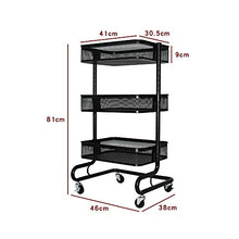 3-Tier Metal scaffali di stoccaggio di laminazione, Carrello servizio di utilità, moderna cucina miniMalista soggiorno camera da letto bagno metal storage shelf,White
