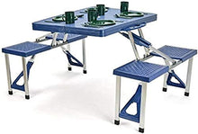 CASTOR Tavolo da Picnic all'aperto Tavolo da Picnic Pieghevole da Tavolo Pieghevole con 4 posti BBQ Party Table