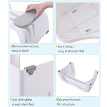Sgabello per WC, Sgabello per WC con Gradino per Bambino e Adulto, Aiuto per Edificio Occupato Antiscivolo | Sgabello Mobile con Slot per Scheda Mobile, per Donne in Gravidanza/Anziani,Blu