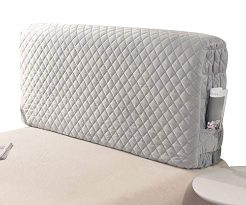 HDGZ Copertura per Testiera per Letto Europeo Copertura per Testiera per Letto Lavabile Copertura Decorazione Camera Letto Antipolvere Cover (Color : Light Gray, Size : 120 * 60cm)
