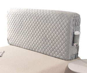 HDGZ Copertura per Testiera per Letto Europeo Copertura per Testiera per Letto Lavabile Copertura Decorazione Camera Letto Antipolvere Cover (Color : Light Gray, Size : 150 * 60cm)