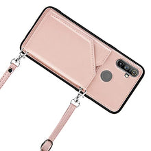 Lanyard - Custodia per carte di credito Oppo Realme C3, colore: oro rosa
