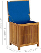 ZRB Baule da Giardino, Scatola da Giardino, Tronco di stoccaggio in Legno per Cuscino per Interni o Esterni, 23,6"x 19.7" x 41.7",Multibox