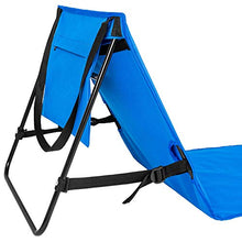 TecTake Materassino da Spiaggia Imbottito Schienale Regolabile - Disponibile in Diversi Colori - (Blu | No. 402441)