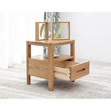 Comodino in legno massello comodino e comodino, forte e durevole, adatto per camera da letto, soggiorno, ecc.