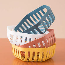 litty089 - Portaoggetti da Cucina Decorativo, Elegante, a Tinta Unita, Forma Cava, per Frutta e Verdura Blue
