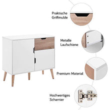 WGYDREAM Comodino Credenza con 1 Cassetto E 2 Porte Cassettiera da Comodino con Gambe in Legno Organizer Storage Unit, 89 * 39 * 82.5cm