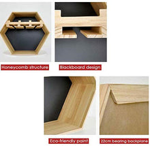LLT Wine Rack, Cremagliera Della Decorazione Della Parete Della Novità, Wine Rack Ripiano in Vetro Parete Hanging Governo Del Vino Hexagon Legno per Le Bottiglie con Calici Di Vetro Bagagli