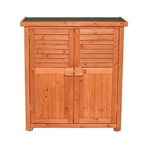 Outdoor Storage Box Outdoor in legno Armadio di immagazzinaggio Balcone Tool Box Garden Storage Box Sundries Cabinet anticorrosione per Indoor bagagli Attività: ( Color : Wood , Size : 90x46.5x100cm )