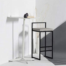BDLYZ Yxsd Bar Stool Home Décor Mobili - Metallo Sgabello con Seat- contatore Ecopelle - Contemporary Grey