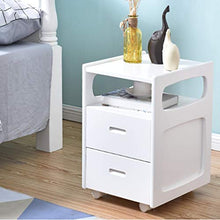 GXYAWPJ Comodino Multifunzionale in Legno con Mobile per Camera da Letto a rotelle Universale Bianco Mensole