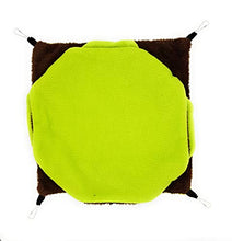 RatsLive® Nagetier - Amaca da appendere a 3 posti, per ratti, criceti, cincillà e scoiattolo, 35 x 35 cm (verde)