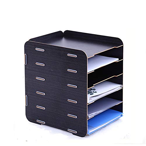 Schedario Classificatore Verticale Schedario, Classificatore Da Tavolo In Legno, 4 Strati Di Articoli Per Ufficio Creativi, Cartella Della Scatola Di Immagazzinaggio Di Libri A Più Strati, Per Uso Uff