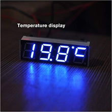 Modulo di tensione della temperatura dell'orologio digitale, modulo di tensione della temperatura dell'orologio digitale 3 in 1 Mini voltmetro termometro per auto Arduino elettronico fai da te (rosso)