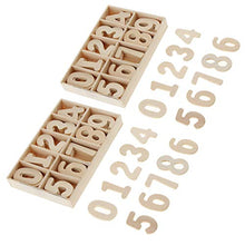 non-brand 120/180 Pezzi Numeri di Legno con Vassoio di Archiviazione Giocattolo Educativo per Bambini - 120 Pezzi