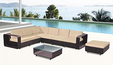 Bagno Italia Divano Salotto Nero Marrone polyrattan Set Poltrona tavolino Giardino Esterni arredo I