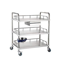 Carrello Medico/Veicolo Chirurgico Medico dell'Acciaio Inossidabile/Carrello cambiante dello Strumento del Veicolo/Ruote silenziose di Doppio Strato del Carrello del Salone dell'automobile di bellez